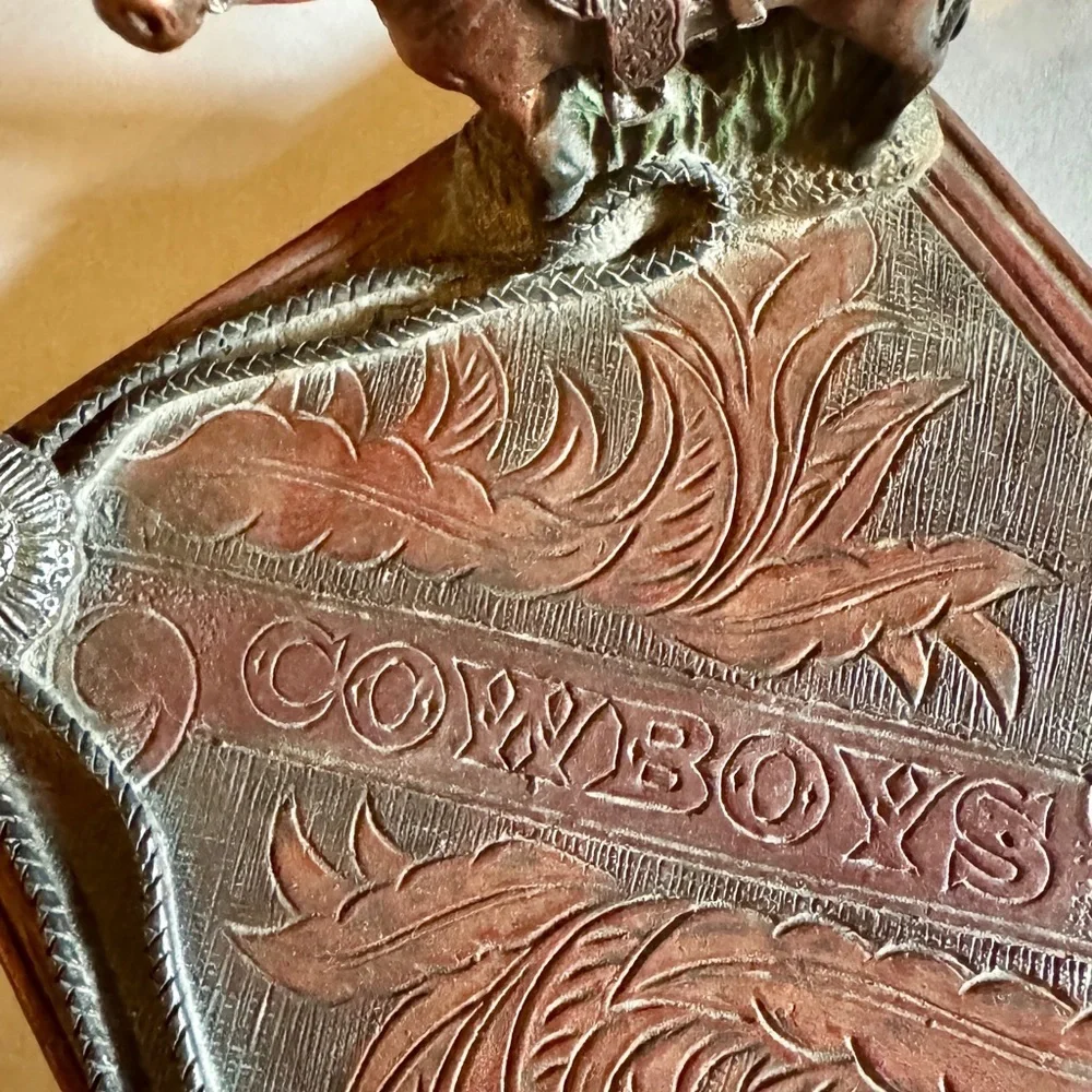 Decorative Western 2 piece Desk Organizer (Resin)
